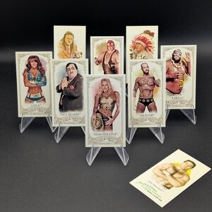 2012 Topps Heritage WWE Allen & Ginter Mini Trish Stratus CM Punk + HOF Lot of 9